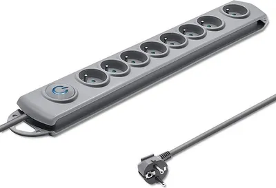 Produktbild von Qoltec 50167, 8 AC-Ausgänge, Typ F, 230 V, 50 Hz, 16 A, 3680 W