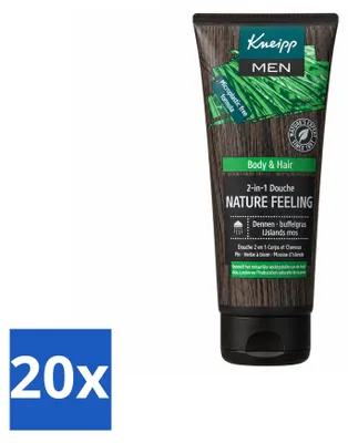 Productafbeelding van 20 x Kneipp Men 2-in-1 Douchegel Nature Feeling - 200 ml - Voordeelverpakking - 20 stuks