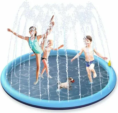 Produktbild von Wassersprühmatte, 170 cm PVC-Wassersprühmatte, rutschfestes Spritzpad, Wasserspiele im Freien für Kinder im Garten, Hanbing