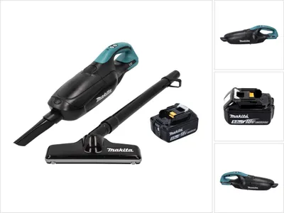 Obrázek produktu pro Akumulátorový vysavač Makita DCL 182 T1 B 18 V černý + 1x akumulátor 5,0 Ah - bez nabíječky