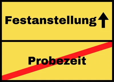 Produktbild von Tortenaufleger essbar Probezeit/Festanstellung 28x20cm Fondant