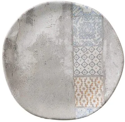 Image de Lot de 12 assiettes à fruits Malaga en pierre naturelle décorée, 20 cm