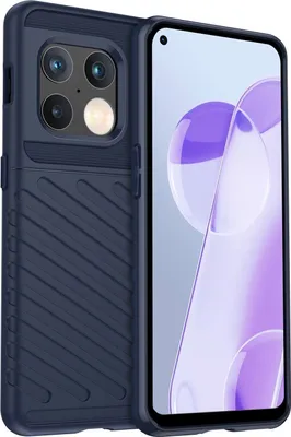 Produktbild von Mobigear Groove  OnePlus 10 Pro Hülle Flexibles TPU Backcover - Blau