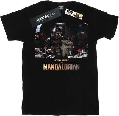 Obrázek produktu pro Star Wars - Dámské tričko "The Mandalorian Child On Board" BI45606 (S) (černá)