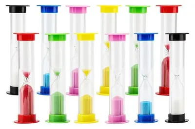 Immagine prodotto di Solidchoice - Set di 12 clessidre in diversi colori per la misurazione del tempo