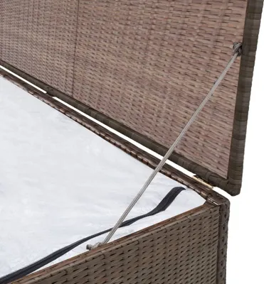 Produktbild von Saisonschlussverkauf - Garten-Auflagenbox Braun 120x50x60cm Poly Rattan - Gartenboxen Stilvoll8338