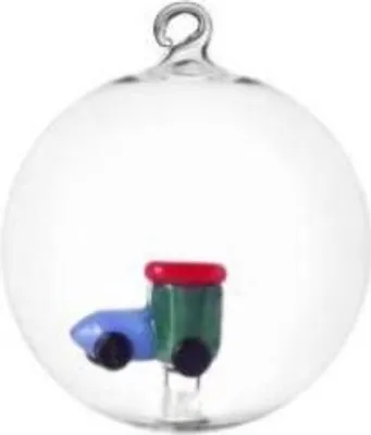 Immagine prodotto di Pallina di Natale con treno schiaccianoci