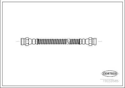 Produktbild von CORTECO 19033585 Bremsschlauch Hinten für HYUNDAI GETZ (TB)