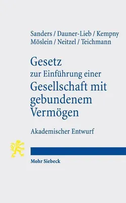 Obrázek produktu pro Gesetz zur Einführung einer Gesellschaft mit gebundenem Vermögen