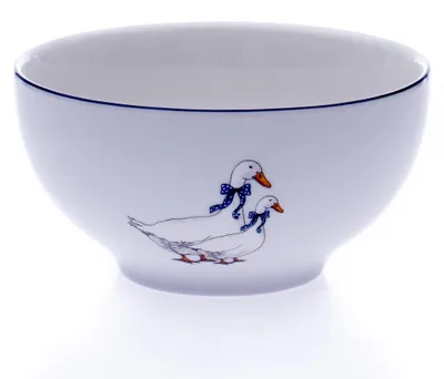 Produktbild von Thun 1794 Suppenschüssel, Gänse, Außendekor, 14,5 cm, Porzellan, Konstanz, Thun