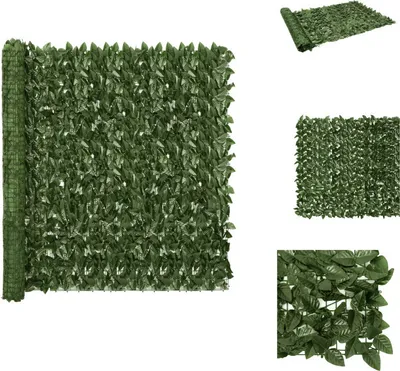 Image de vidaXL Paravent de balcon avec feuilles vert foncé 500x150 cm - Parasols et ombrelles