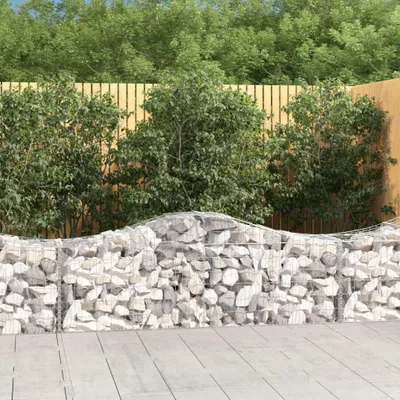 Zdjęcie produktu dla vidaXL Gabion z wysokim łukiem 200x50x60/80 cm Ocynkowane żelazo