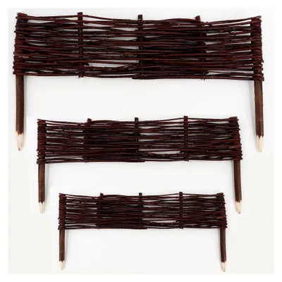 Produktbild von 10 Beeteinfassungen aus Weide 20x100cm zur Beetbegrenzung und Rasenkante