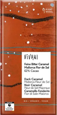 Image de Tablette de chocolat - Fine Bitter Caramel Mallorca Flor de Sal 62% Cacao 80g