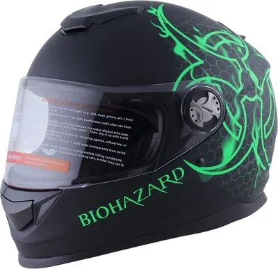 Produktbild von Integralhelm Helm Kinderhelm Motorradhelm Crosshelm BIOHAZARD grün Größe S