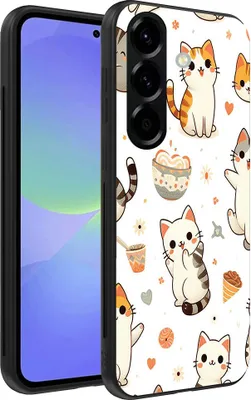 Produktbild von Smartphonica Handytasche Passend für Samsung Galaxy A36 mit Katzendruck - TPU Rückseite Abdeckung Fall Katze Design