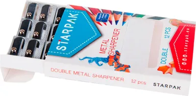 Zdjęcie produktu dla Temperówki metalowe, podwójne (12 sztuk)