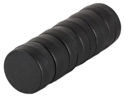 6 Neodymium-Magnete, schwarz, 12x6 mm, für Magnetboard & Kühlschrank