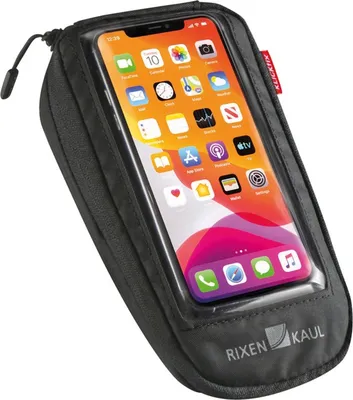 Produktbild von KLICKfix Phone Bag Comfort M mit Adapter transparent schwarz mit Drehkupplung