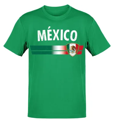 Produktbild von WM EM Fan Shirt Weltmeisterschaft Europameisterschaft 100% Baumwolle T-Shirt Rundhals Fanartikel Herren Damen Fan-Shirt - viele Länder: Mexico / XL Land wählen: Mexico Shirt Größe wählen: XL