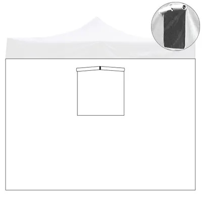 Immagine prodotto di Telo di Ricambio Laterale per Gazebo Pieghevole 2x2m Impermeabile con Finestra Ricambio Bianco