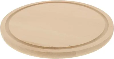 Produktbild von Runde Holzschneidebrett mit Saftgrube – Ideal zum Kochen und Servieren