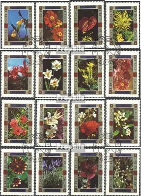 Produktbild von Briefmarken Umm al Kaiwain 1972 Mi 1034A-1049A (kompl.Ausg.) gestempelt Blumen