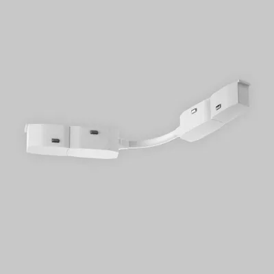 Productafbeelding van MAYTONI radiuskoppeling – Accessoire voor het Exility railsysteem TRA034CS-W-DE