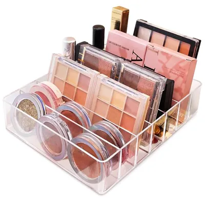 Produktbild von Schminktisch-Organizer, Paletten-Organizer, Make-up-Aufbewahrung mit 7 Fächern, Acryl-Halter für Make-up-Paletten, Make-up-Aufbewahrung für den Schminktisch im Schlafzimmer, Schrank