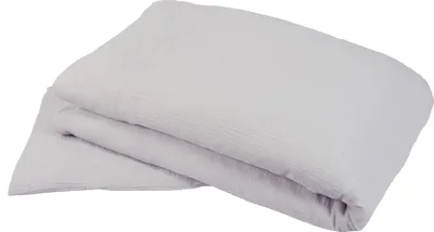 Produktbild von Baby Musselin Bettwäsche aus 100% Baumwolle - Weiß Uni - 100 x 135 cm