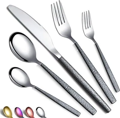 Produktbild von Famanu Besteckset 30-teilig - Spiegelpoliertes Edelstahl, Spülmaschinenfest