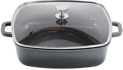Produktbild von AluChef® Bräter, quadratisch 28 cm x 28 cm / grau