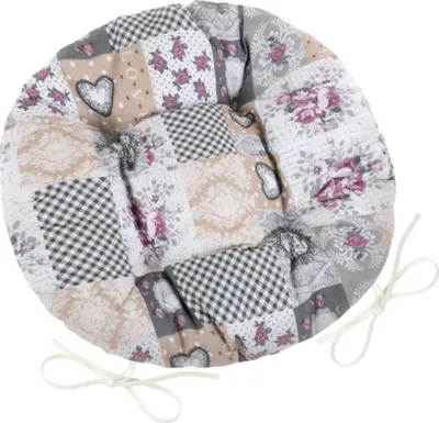 Immagine prodotto di Sedile DITA rotondo trapuntato - diametro 40 cm - Grigio,Beige,Borgogna