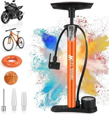 Zdjęcie produktu dla Pompa rowerowa do wszystkich rodzajów zaworów, stojąca, 1 sztuka, powietrze