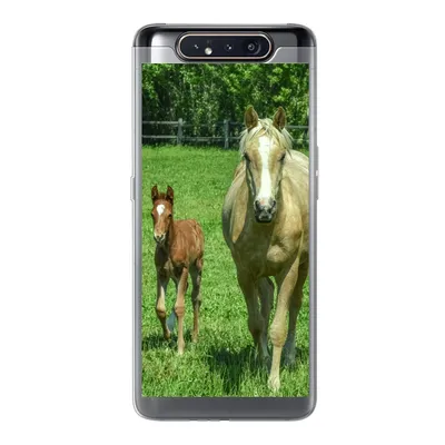 Produktbild von MuchoWow® Handyhülle Schutzhülle Hülle für Samsung Galaxy A80 Pferd - Fohlen - Tiere Silikon Softcase Handy Hülle - Schutzdeckel
