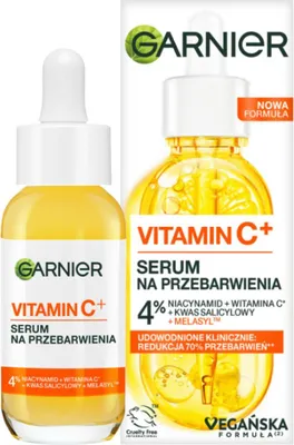 Zdjęcie produktu dla Garnier Vitamin C+ Serum na Przebarwienia do Twarzy 4% Kwas Salicylowy 30ml