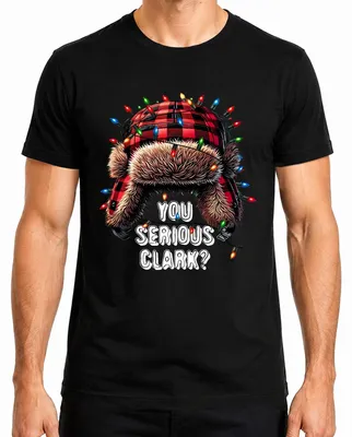 Zdjęcie produktu dla You Serious Clark Griswold Zabawny cytat - świąteczna koszulka męska, czarny, XXL