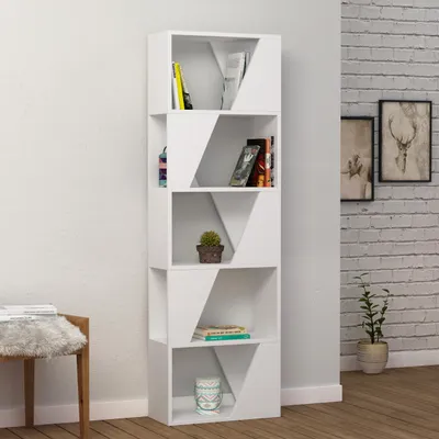 Obrázok produktu pre Moderná knižnica Houseland FRAME biela