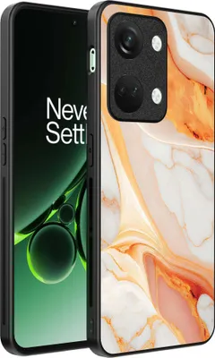 Produktbild von Smartphonica Telefon Fall geeignet für OnePlus Nord 3 mit Marmor-Druck - TPU zurück Abdeckung Fall Marmor-Design - Orange