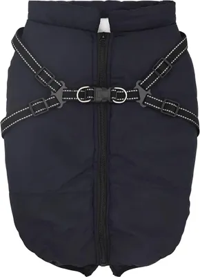 Immagine prodotto di vidaXL Cane cappotto imbracatura impermeabile riflettente blu navy L52