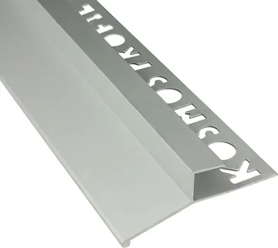 Produktbild von Alu Balkon Terrasse abtropf Profil Fliesenschiene Profil Schiene silber L300cm Q-Profil 10mm