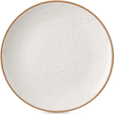 Obrázok produktu pre Béžový keramický plytký jedálenský tanier 27 cm
