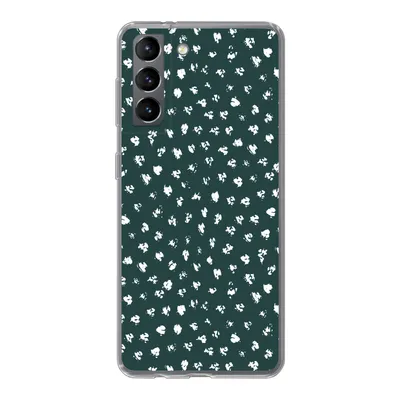 Produktbild von MuchoWow® Handyhülle Schutzhülle Hülle für Samsung Galaxy S21 Polka dots - Weiß - Grün Silikon Softcase Handy Hülle - Softcase