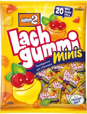 Produktbild von Storck nimm2 Lachgummi Minis Fruchtgummi 20 Tüten Packung 258g