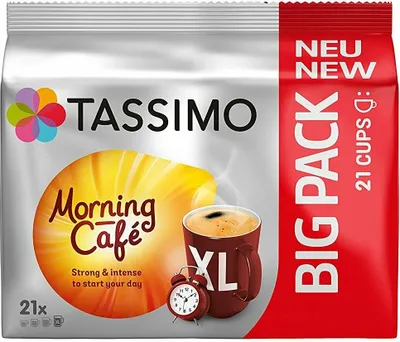 Produktbild von TASSIMO Vielfaltspaket XL Becherportion 5 Sorten Morning Café Mild Crema Intenso