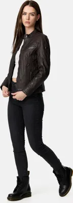 Produktbild von Tazzio Damen Lederjacke F522 (Braun, S)