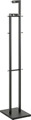 Produktbild von HAKU Garderobenständer chrom, schwarz - Metall, B/H/T: 42x175x30 cm