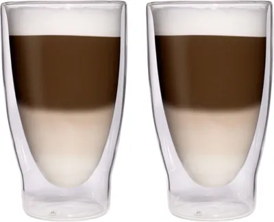 Obrázok produktu pre Koktailové poháre 2 x 370 ml, dvojitá stena, termálne sklo, pre studené a teplé nápoje