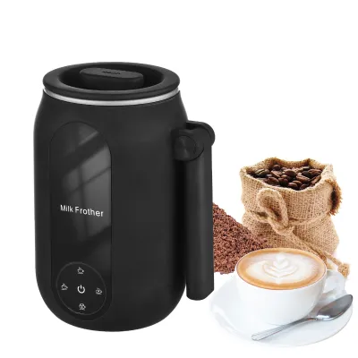 Obrázok produktu pre Elektrický naparovač mlieka na naparovanie 4 v 1 s otočnou rukoväťou, naparovač mlieka na kávu/latte/cappuccino