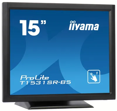 Produktbild von iiyama T1531SR-B5, 38,1 cm (15"), 1024 x 768 Pixel, XGA, 300 cd/m², 0,297 x 0,297 mm, 700:1
